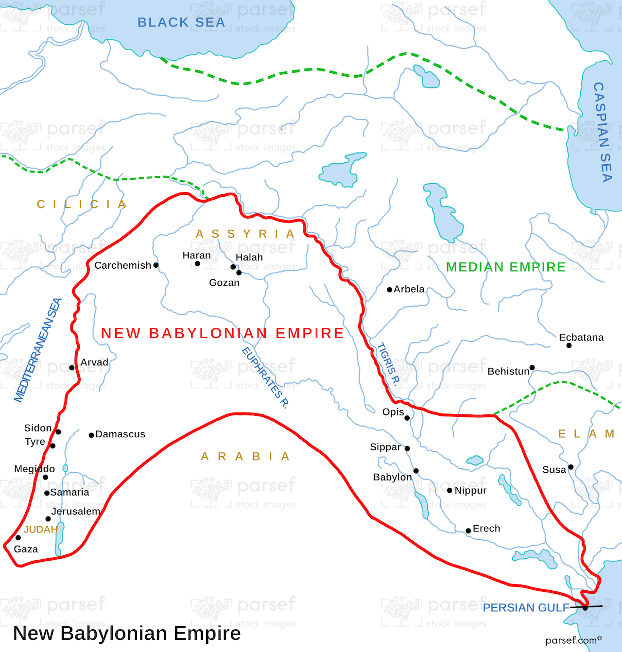 Ezekiel New Babylonian Empire Bible Map | Free Bible Maps