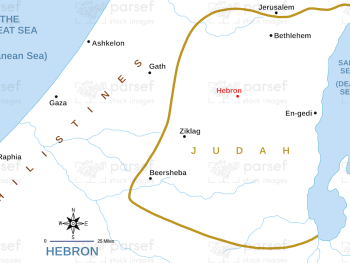 Twelve Tribes of Israel Topographical Bible Map | Free Bible Maps