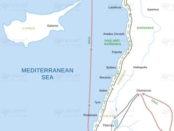 Acts Paul’s First Missionary Journey Bible Map | Free Bible Maps